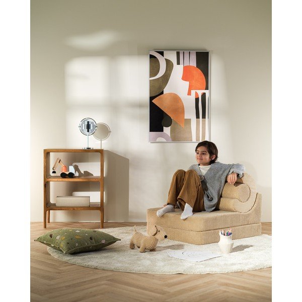 Svjetlo smeđa dječja fotelja od samta Flipster – Wigiwama-image-3