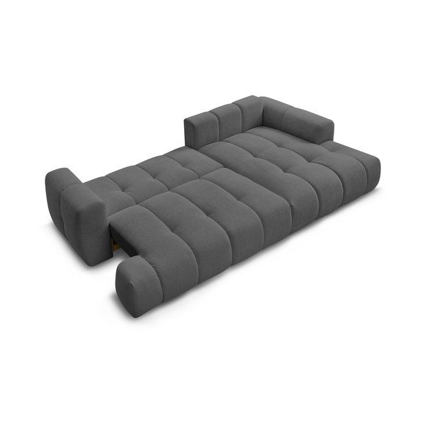 Tamno siva sklopiva/s prostorom za odlaganje kutna garnitura (s desnim kutom/s ležaljkom) Fuji – Bobochic Paris-image-4