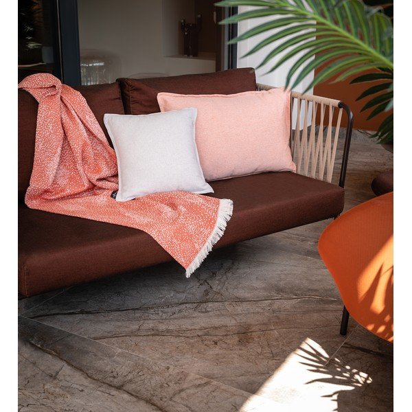 Crveni pokrivač s udjelom pamuka Euromant Dotty Diamond, 140 x 180 cm-image-2