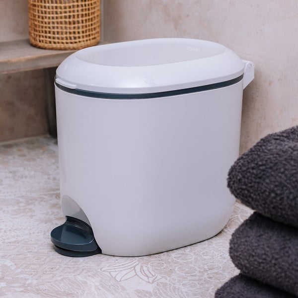 Bijela plastična kanta za smeće s pedalom 3,5 l – Addis-image-1