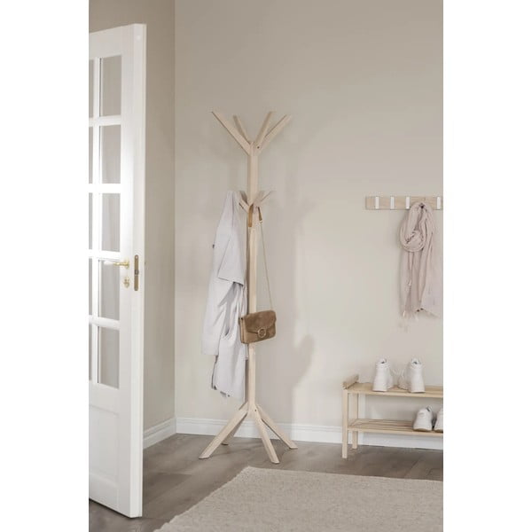 Zidna vješalica od punog hrasta u prirodnoj boji Confetti – Rowico-image-1