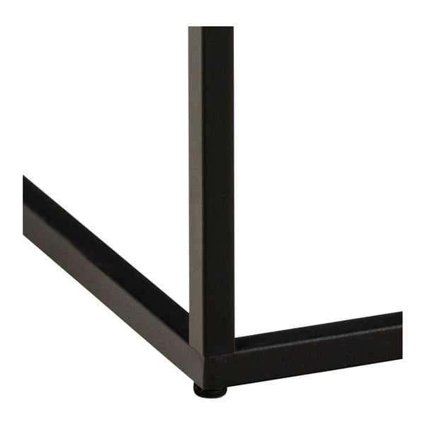 Crni stolić za kavu s pločom stola u mramornom dekoru 60x60 cm Barossa – Actona-image-3