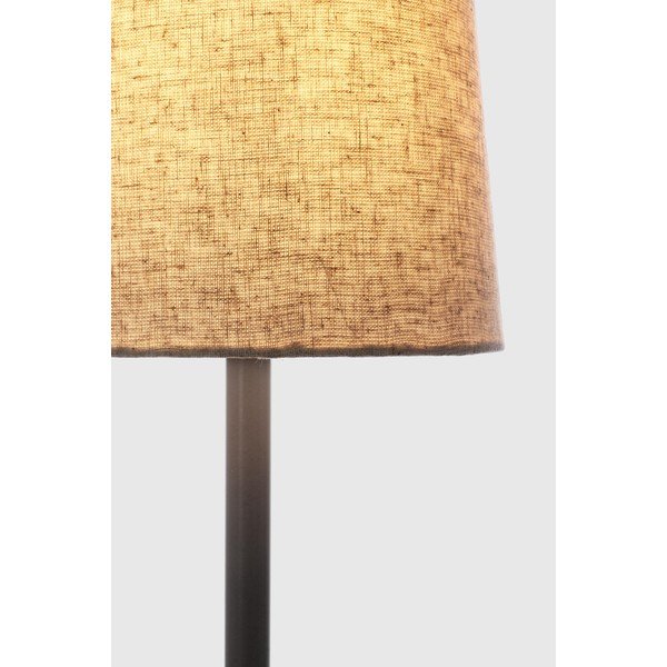 Crna/bež metalna stolna lampa s tekstilnim sjenilom (visina 60 cm) Assam – Bizzotto-image-3