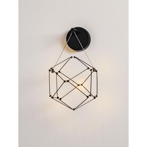 Crna LED zidna lampa aluminijska Nebula – Nova Luce-image-3