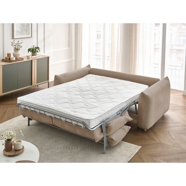 Bež sklopiva sofa 214 cm Ernest – Bobochic Paris-image-1