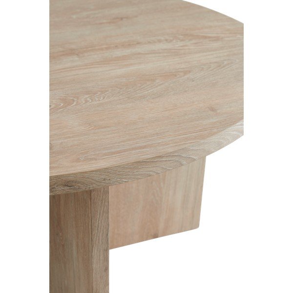 Okrugao stolić za kavu od MDF-a u svijetloj prirodnoj boji ø 85 cm Poppy – Ellos Home-image-2