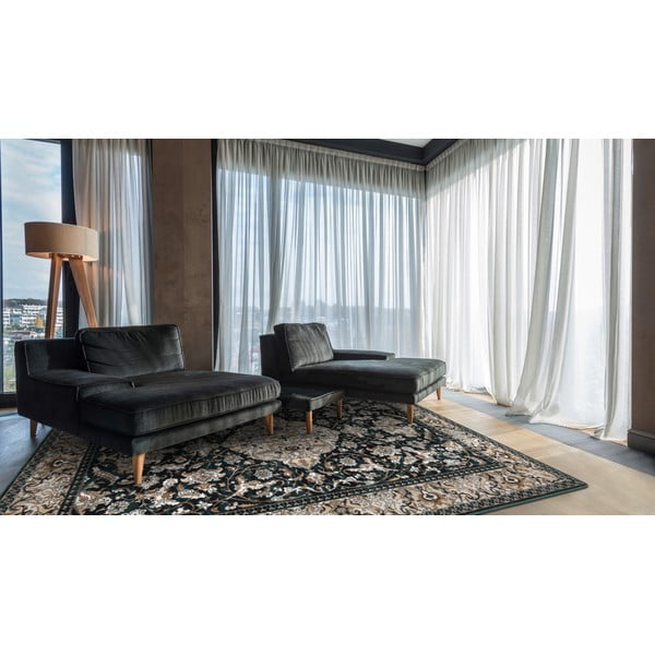 Zeleni vuneni tepih 160x240 cm Lauren – Agnella-image-1