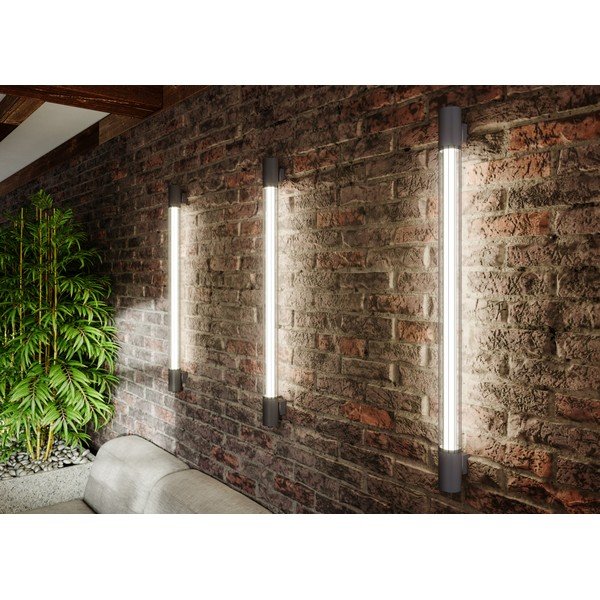Crna metalna zidna lampa VALO – Thoro-image-1
