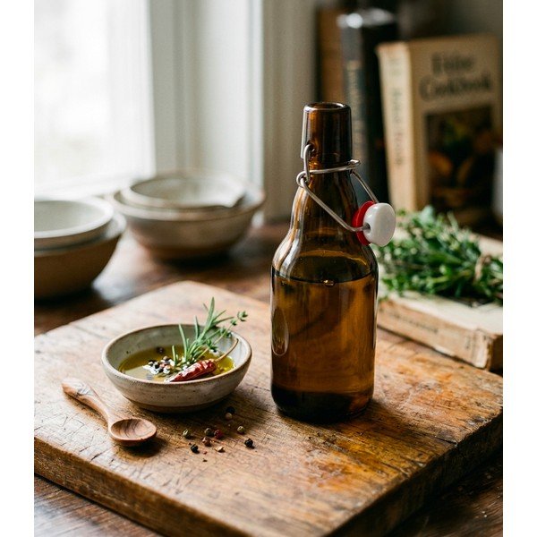 Smeđa staklena boca za vodu 350 ml – Orion-image-1