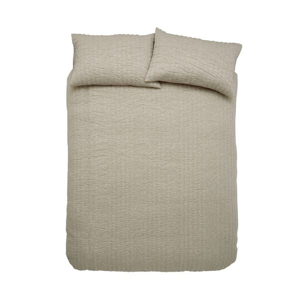 Bež posteljina za bračni krevet/za produženi krevet 230x220 cm Tamba Stripe – Pineapple Elephant