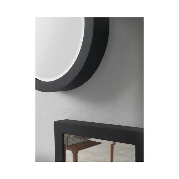 Crno zidno ogledalo Guske Thick, Ø 50 cm-image-1