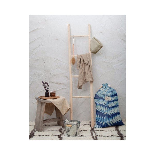 Lanena torba za rublje Really Nice Things Bag Blue Leaf, visina 75 cm-image-1