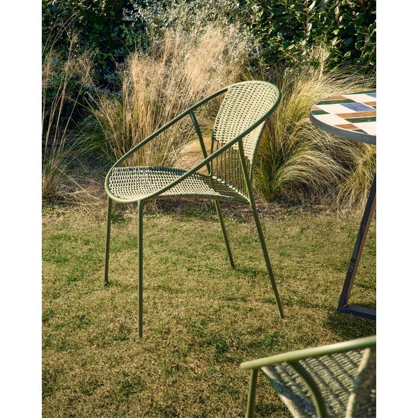 Tamno zelena vrtna stolica Atrani – Kave Home-image-3