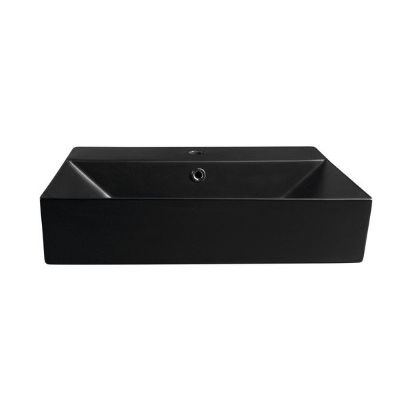 Crni keramički umivaonik 60x42 cm Sistema – Sapho-image-2