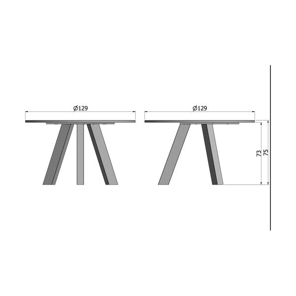 Blagovaonski stol od hrastovog drveta DRVO Rhonda, ø 129 cm-image-4