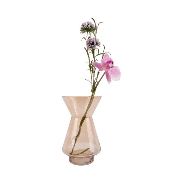 Pijesak smeđe staklena vaza PT LIVING Glow, visina 22 cm
