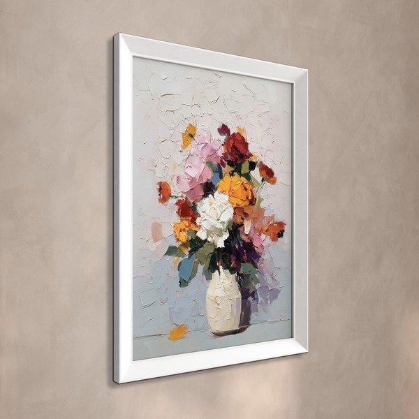 Tiskana slika s okvirom 56x75 cm White Vase – Styler-image-3