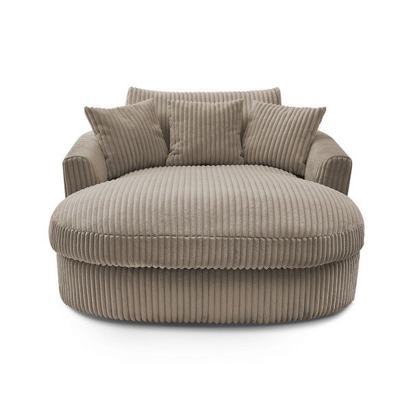 Smeđe-siva fotelja od samta Belem – Bobochic Paris-image-3