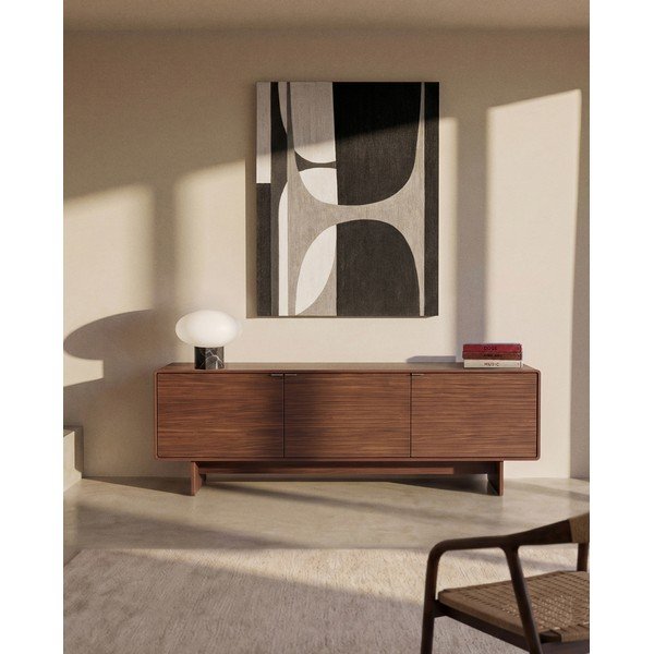 TV komoda u dekoru oraha u tamnoj prirodnoj boji 150x46x40 cm Norlen – Kave Home-image-1
