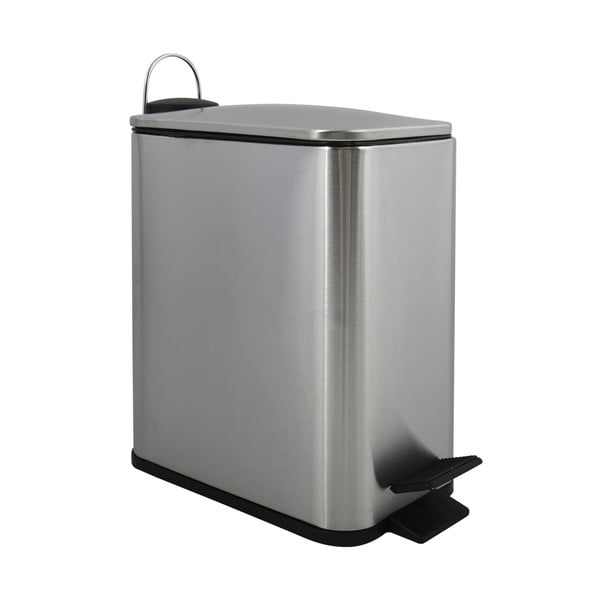 Željezna kanta za smeće s pedalom u mat srebrnoj boji 5 l   Erik – Spirella
