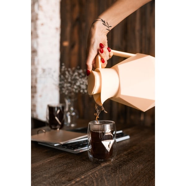 Bež termosica Vialli Design Geo, 1 l-image-1