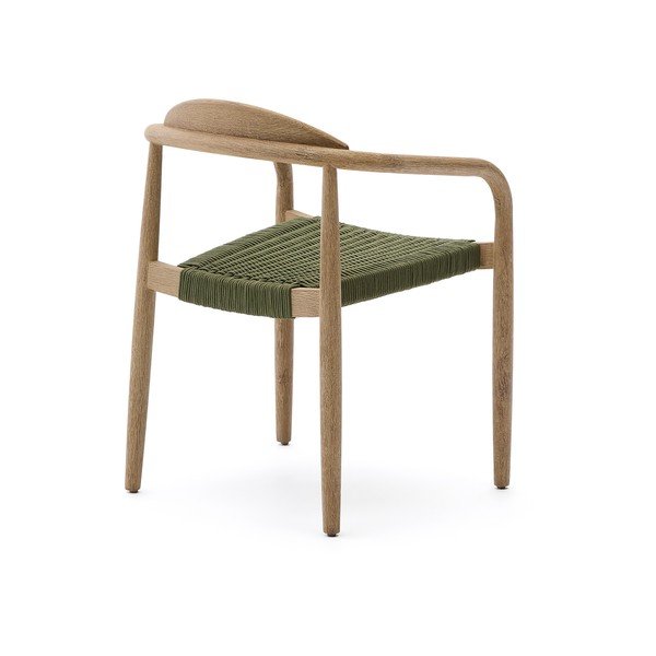 Zelena/u prirodnoj boji blagovaonska stolica od masivnog drveta Nina – Kave Home-image-4