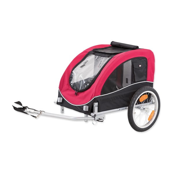Crvena prikolica za bicikl za psa za pse 68x75 cm Trixie M – Plaček Pet Products