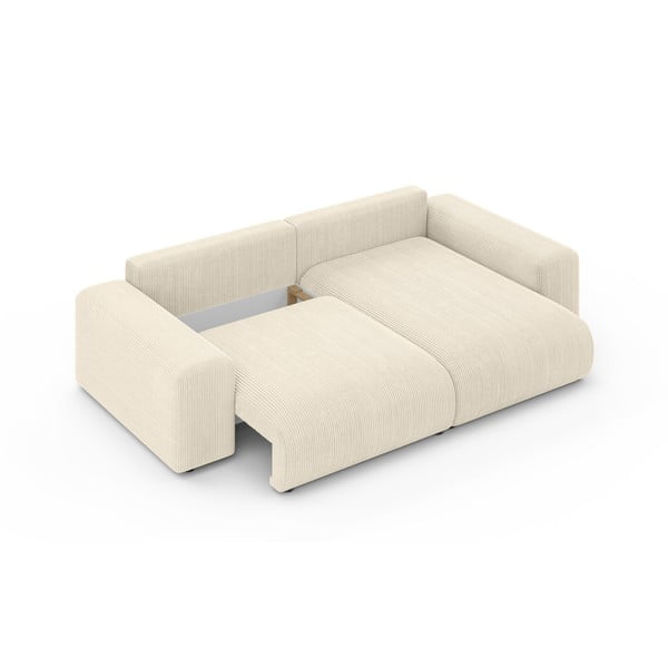 Krem sklopiva/s prostorom za odlaganje kutna garnitura od samta (promjenjiva) Luma – Ropez-image-4