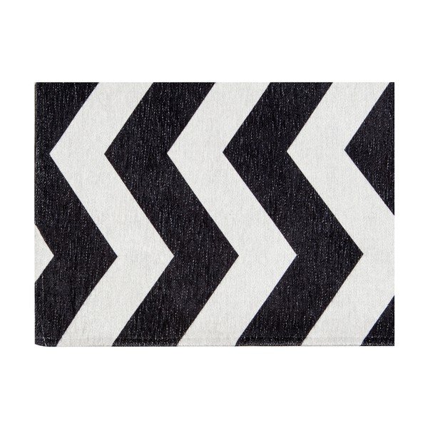 Vrlo izdržljiv kuhinjski gazište Webtappeti Optical Black White, 130 x 190 cm-image-4