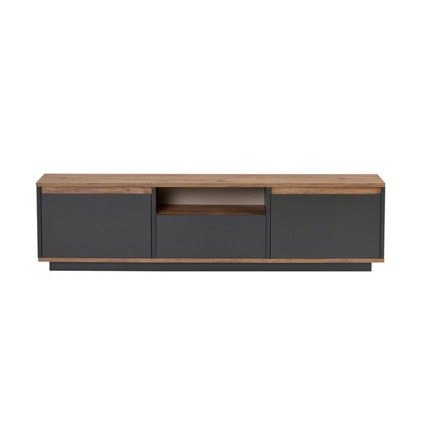 Antracitno siva TV komoda 160x42x30 cm Sentinel – Kalune Design-image-3