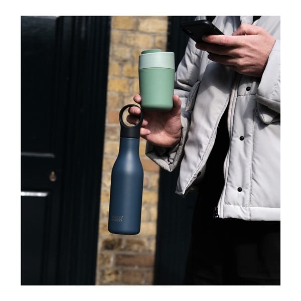 Tamno plava boca za vodu za put od nehrđajućeg čelika 500 ml Loop – Joseph Joseph-image-2