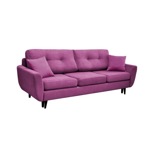 Ljubičasti trosjed na razvlačenje s crnim nogama Mazzini Sofas Jasmin-image-3