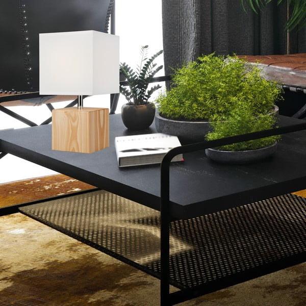 Svjetlo smeđa stolna lampa s tekstilnim sjenilom (visina 29,5 cm) Natura – LAMKUR-image-1