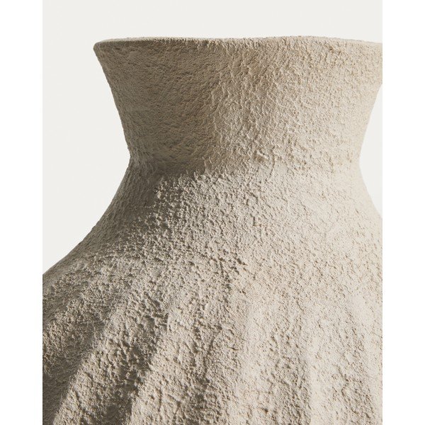 Krem ručno izrađena/visoka vaza od papier-mâché (visina 67 cm) Arquena – Kave Home-image-4