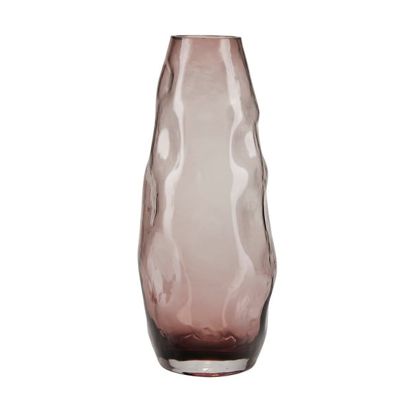 Vaza od svijetloružičastog stakla Bahne & CO, visina 28 cm