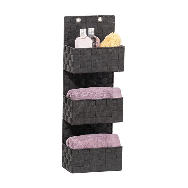 Crni trostruki kupaonski organizator Wenko Adria-image-1