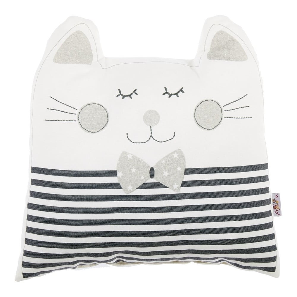 Sivi pamučni dječji jastuk Mike & Co. NEW YORK Pillow Toy Big Cat, 29 x 29 cm