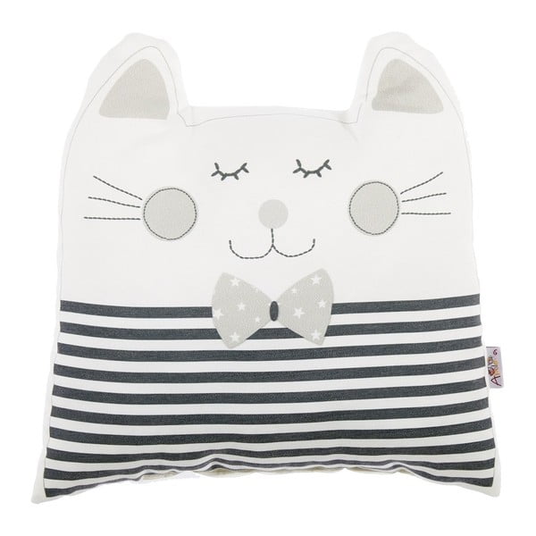 Sivi pamučni dječji jastuk Mike & Co. NEW YORK Pillow Toy Big Cat, 29 x 29 cm