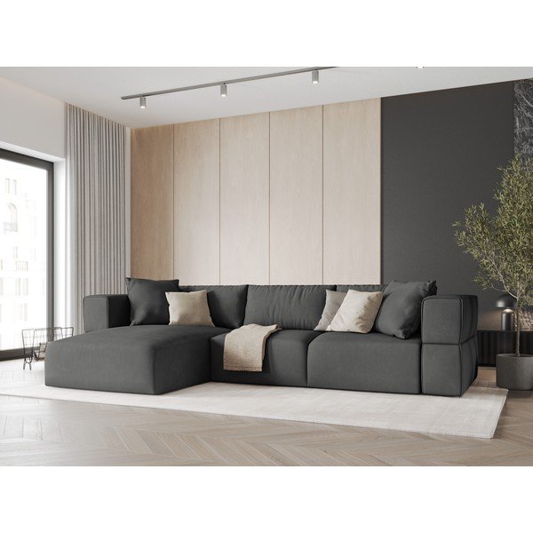 Tamno siva kutna garnitura (s lijevim kutom) Esther – Milo Casa-image-1