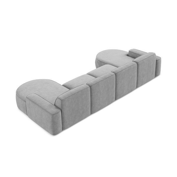 Svijetlo siva kutna garnitura od šenila (u obliku slova "U") Omao – Makamii-image-3