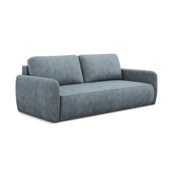 Prljavo plava sklopiva/s prostorom za pohranu sofa od šenila 218 cm Lilo – Makamii-image-1