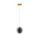 Siva metalna LED viseća svjetiljka sa staklenim sjenilom ø 22 cm Navi – Nova Luce