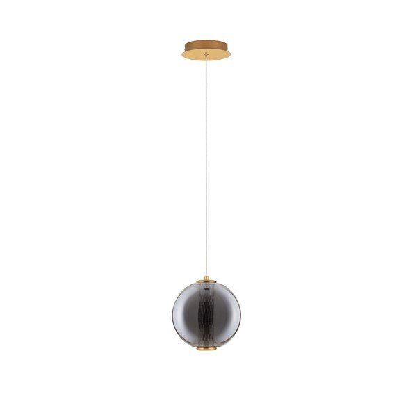 Siva metalna LED viseća svjetiljka sa staklenim sjenilom ø 22 cm Navi – Nova Luce