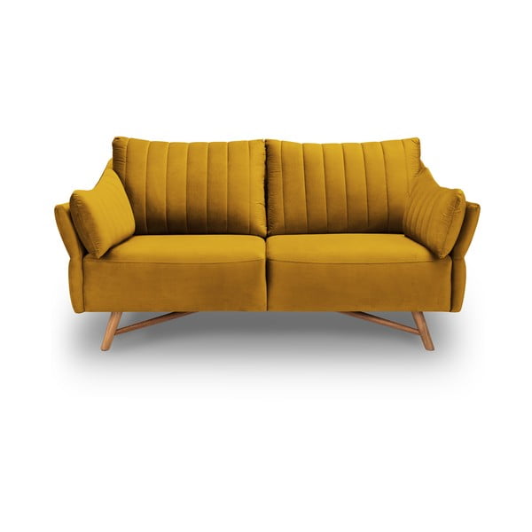 Kauč od žutog baršuna Interieurs 86 Elysée, 174 cm