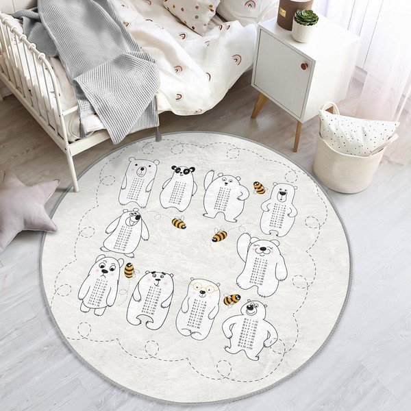 Krem dječji tepih ø 100 cm Comfort – Mila Home-image-3