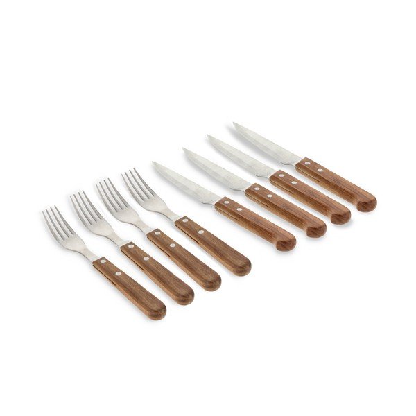 Set noževa za odrezak 8 kom od nehrđajućeg čelika u srebrnoj boji/u prirodnoj boji – Holm-image-2