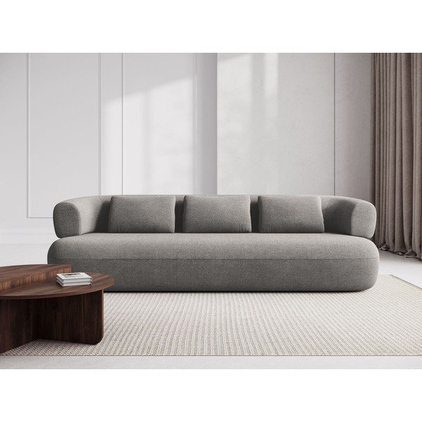 Svijetlo siva sofa od bouclé tkanine 200 cm Jenny – Micadoni -image-1