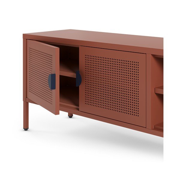 Metalna TV komoda boja terakote 160x50x35 cm Sayla – Marckeric-image-2
