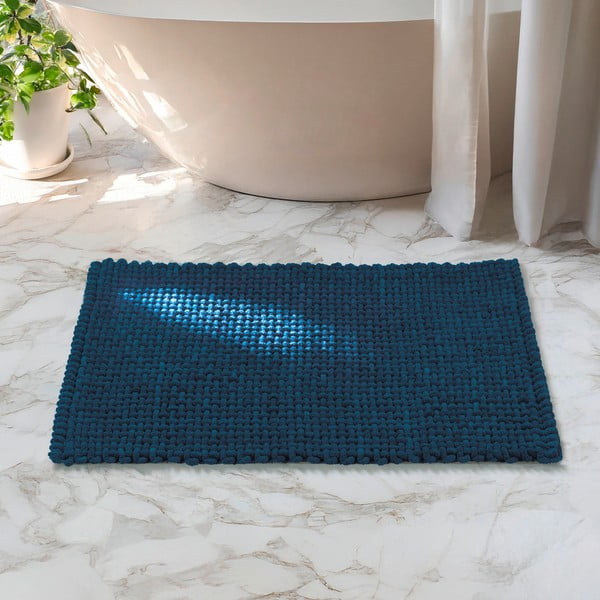 Tamno plava tekstilna kupaonska prostirka 50x80 cm Covelo – Wenko-image-1