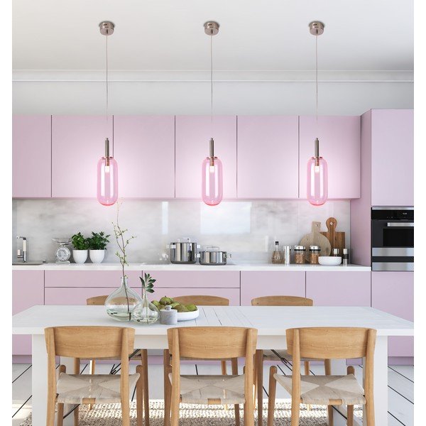 Ljubičasta LED viseća svjetiljka sa staklenim sjenilom ø 13 cm Fiuggi – Candellux Lighting-image-2